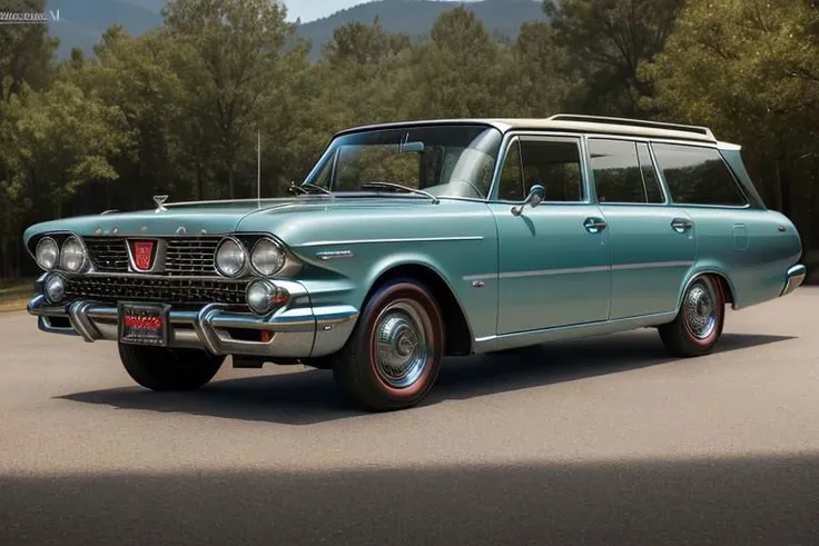 (photorealistic, high resolution, uhd, 8k, masterpiece), 1961 Toyota Crown Station wagon