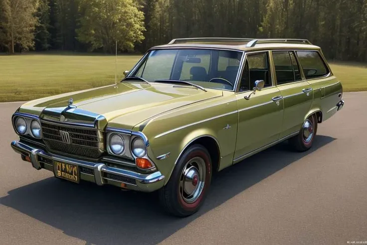(photorealistic, high resolution, uhd, 8k, masterpiece), 1968 Toyota Crown Station wagon