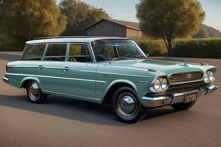 (photorealistic, high resolution, uhd, 8k, masterpiece), 1961 Toyota Crown Station wagon