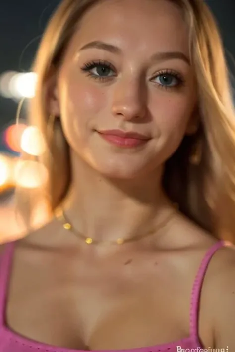 <lora:s0ph14d14m0nd:1>, (close up:1.1), head:1.2, upper body, smiling:0.1, beautiful eyes, candid, amateur, RAW, 8K, beautiful evening at a busy beach, bokeh, date night, midnight, stunning cotton dress, late at night, highly detailed face, neck choker, [amused]