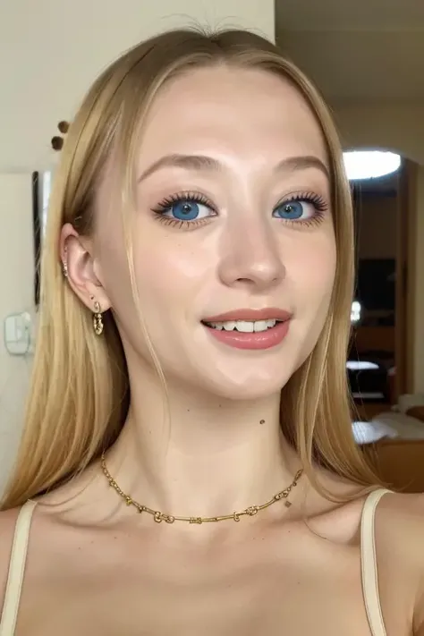 <lora:s0ph14d14m0nd:1>, head:1.2, upper body, amused:1.2, beautiful eyes, candid, amateur, RAW, 8K