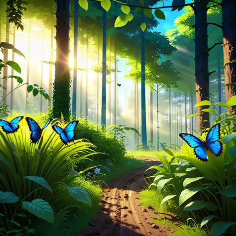 A lush forest, intense vegetation, vines, forest animals, butterflies, a whispering wood, an idyllic sunrise, a light mist and slight rain, a gentle gust of blowing wind, overgrown grass, brush, verdant green, yellows, muddy dirt, and a blinding beam of light in the center.,,,,,,,, bright blue, rich, wide shot, speed 1 by miyazaki, makoto shinkai, high detail, ultra realistic, (unreal engine:0.92), octane render
<lora:wowifierV3:1> <lora:SDXLHighDetail_v5:1> <lora:add-detail-xl:1> <lora:d\EnvyFlourishesXL01:1> <lora:quality1:1> <lora:great_lighting:3> <lora:gorgoeus_splash_of_vibrant_paint:1.1> <lora:extremely_detailed:1> <lora:photorealistic_portrait:1>