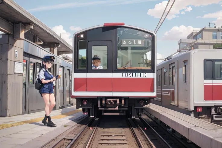 best quality, ultra-detailed, illustration,
OsakaMetro10A, train, railroad tracks, train station, scenery, real world location, building, sky, day, city, blue sky, uniform, railroad worker, outdoors
<lora:OsakaMetro10A_SD15_V1_DIM4:1>