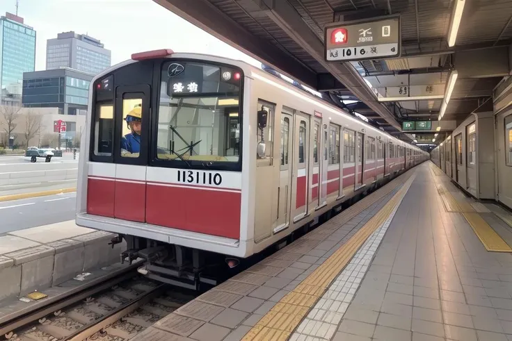 best quality, ultra-detailed, illustration,
OsakaMetro10A, train, railroad tracks, train station, scenery, real world location, building, sky, day, city, blue sky, uniform, railroad worker, outdoors
<lora:OsakaMetro10A_SD15_V1_DIM4:1>