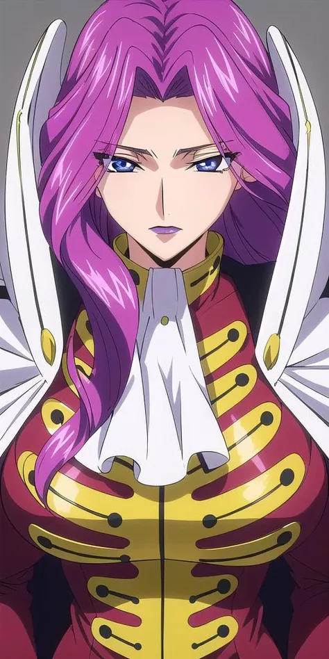 <lora:cornelia_li_britanniaV3:0.7> cornelia_li_britannia, huge breasts, solo, standing, cornelia_military_uniform,cornelia_white_cape,, masterpiece, best quality, detailed face, detailed eyes, highres,
