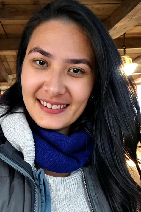 1 girl, solo, Caucasian, Young Woman, photorealistic, RAW image, (Photo of Lorna Tolentino and Christina Ricci combined), name is Kotoha, (((21 years old woman))), (((blue eyes))), (((Black hair))), ((long hair)), (((full body))), ((close Shot)), (((slim body))), (((big round breast))), (((30C cup))), ((wearing leggings and sweater)), (at the Achen Lakeside in Austria), smirk, random pose