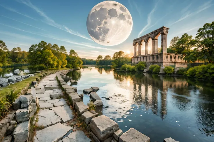 (Realistic:1.5) EdobLandscapeAlpha , ruins, full moon, blurry, lake, river, too many, milky way, realistic, white background, rose, <lora:EdobLandscapeAlpha_v1.0:0.8>