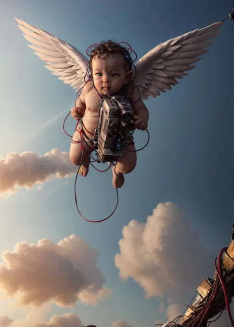 Photo of a cherub flying, floating above, wires, highly detailed, ,
<lora:tool - add_detail:1> <lora:Cherub & Servitor MK1 by CARAXES:0.7>
