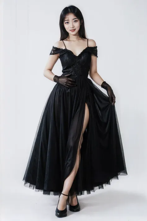((full body:1.2)), masterpiece, best quality, 1girl, solo, sexy pose, pensive woman, voluminous dress, intricate lace, embroidered gloves, curled hairdo, pale skin, minimal makeup, tender smile, dainty neckline, nostalgic atmosphere, still life, ((pure white background)), 
 <lora:VietnameseDollLikeness-v1.0:0.5>,
 <lora:InstantPhotoX3:0.7>, (masterpiece,best quality:1.5)