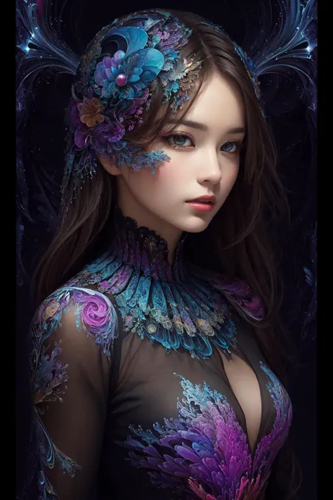 (masterpiece, top quality, best quality, official art, beautiful and aesthetic:1.2), (1girl), extreme detailed,(fractal art:1.3),colorful,highest detailed