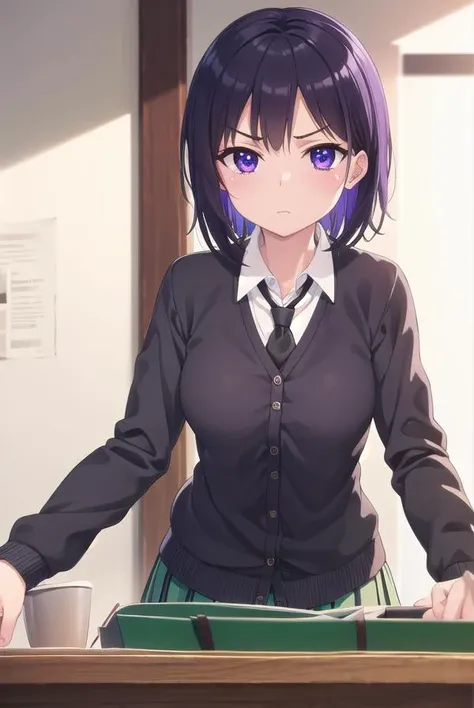 ((Best quality)), ((masterpiece)), ((perfect composition)), ((perfect anatomy)), illustration, high-res, clean and clean, prefect lighting, dynamic angle, (makochankaihatsunikkininibe), 1girl, sole, (standing), matured, sexy, open door, legs up shot, matured, full body, large breasts, purple short hair, purple eyes, blushing, school uniform, ((zettai ryouiki)), parted lips, pov, extreme fear, pretend no response, patience to see the indescribable fear, mental breakdown with firm eyes, calm looking at horrified viewer, (detailed face description), (detailed eyes description), advanced cg, amazing quality, octane rendering, juice, pussy juice, after school, school, class room, hands covered mouth.
<lora:MakochanKaihatsuNikki-08:0.85> <lora:add_detail:0.35> <lora:rainbow:0.15> <lora:SDXL Detail:0.2>