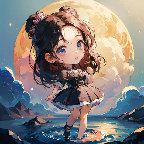 (masterpiece:1.4, best quality:1.4, higres, 8k, UHD, real picture:1.4), insanely detailed, distinct image,
((chibi, big head, small body, (full body))),
(1girl, female), perfect anatomy, detailed hair, detailed face, detailed skin, detailed eyes, black hair, <lora:00_Kazuha-000005:1>