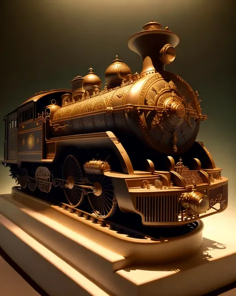 "The Midjourney Multiverse" highly detailed carving on "southern locomotive" porcelain, partially glazed, woodfired, art gallery