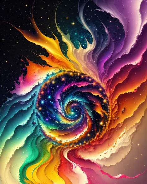 paint splatter fusion earth, galaxy, wolf, fusion, colorful, splatter, distorted, fusion, 8k,high resolution, dreamy,