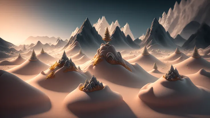 _shuimo_ landscape dreamlikeart, 3d render of,(masterpiece), (extremely detailed CG unity 8k wallpaper), sharp male focus,
wallpaper, fantasy,
noise reduction, Dipping Gold Powder Gloss Glaze,godlike, dreamlike, octane render global illumination, UHDR, Tyndall light effect.