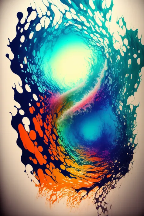 Abstract colorful underwater ink art,whirlpool,
Romantic lighting,Sub-Surface Scatterring,glow,