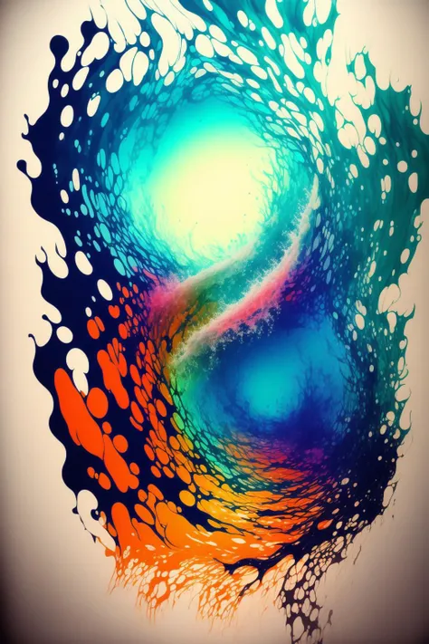 Abstract colorful underwater ink art,whirlpool,
Romantic lighting,Sub-Surface Scatterring,glow,