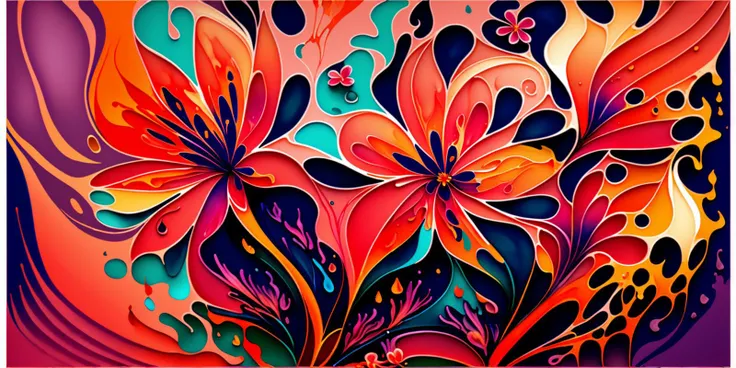 fluid art painting of a flower, professional grade award winning talent, dreamy autumn color palette, bendy and curvy shapes, artistic expressionist flower, (distinct outline of a flower:1.3), (distinct flower shape:1.3)