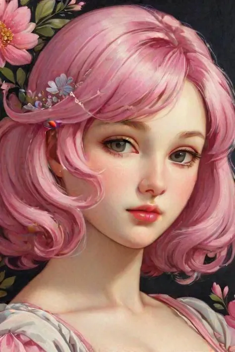 <lora:add-detail-xl:0.8>
<lora:edgRenaissanceXL:0.8> painted in renaissance style
<lora:EnvyAnimeSuperheroXL01:0.8>
1girl, Wide Set Eye Shape, pink shag hairstyle, Flat Lips, high resolution, Intricately designed detail, business attire, fat tits, field of flowers, Looking off to the side