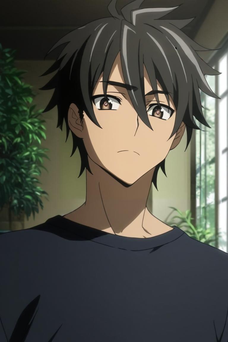 A man with black hair and glasses standing in front of a window - SeaArt AI