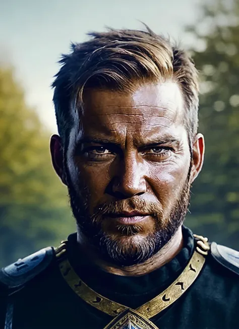 An intricate full color portrait of sks person:1 as (viking warrior), (barbarian), epic character composition, by ilya kuvshinov, alessio albi, nina masic, sharp focus, natural lighting, subsurface scattering, f2, 35mm, film grain, <lora:locon_william_v1_from_v1_64_32:1.25>