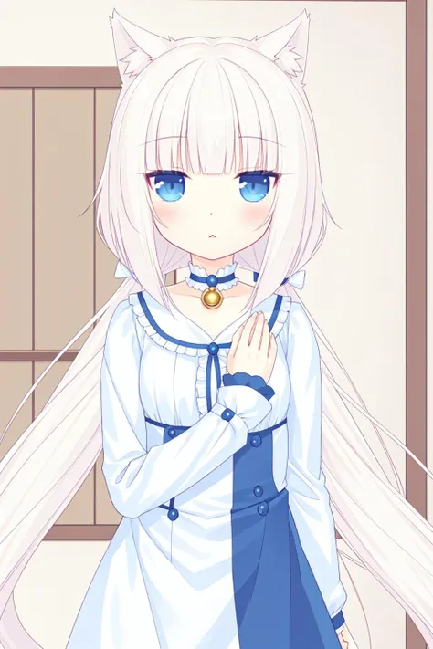 cat ears,xiangcao,cinnamon \(nekopara\),white hair,
<lora:super-Rh-vanilla-v4:1>,