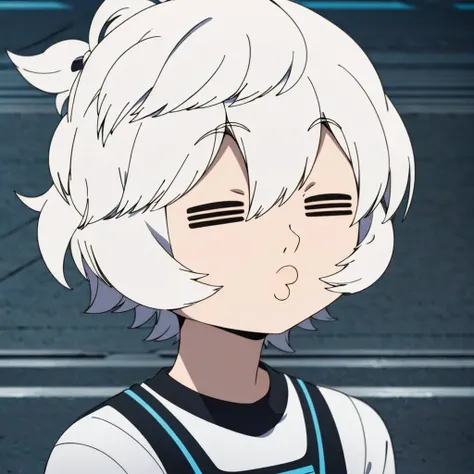 masterpiece, best quality, ultra detail, simple background, black ponytail,
heavy breathing,
solo, upper body, looking at viewer, (closed mouth), closed eyes,
white shirt,
<lora:=3=:0.9>,