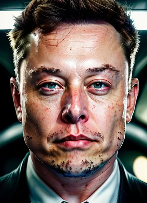 (masterpiece, best quality, awards winner) close up portrait Elon Musk wearing a black official suit, epic character composition, by ilya kuvshinov, alessio albi, nina masic, sharp focus, natural lighting, subsurface scattering, f2, 35mm, film grain, <lora:Name:1>