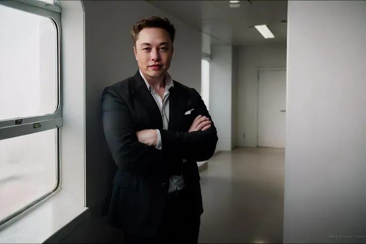 male,realistic,portrait,elonmusk,<lora:Name:0.9>,Elon Musk,wearing suit