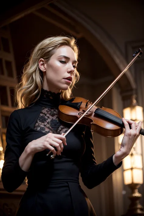a photo of Gigi Hadid playing a violin, in a prairie, best quality <lora:gigihadid_SDXL:0.75>