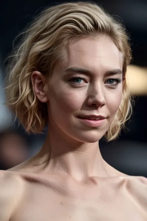 (CR-VanessaKirby-frankyfrank2k:0.9), full color portrait of woman, (oiled shiny skin:1.0), (undercut hair:1.1), nude, face close up, (smile:1.1),
masterpiece, best quality, sharp focus, highres 8k uhd, ultra-detailed, rim light, deep grey background,