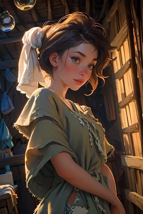 DEN_lani_lane,
((dressed in rags:1.2) in a (shanty shack:1.1) made of wood and sticks, apothecary, (alchemy:1.1), witchdoctor, mystic, decaying, (rundown shack:1.2), (dark room:1.2), shanty shack, (wearing raggedy clothing:1.1), (rag clothes:1.2):1.2),
bokeh, f1.4, 40mm, photorealistic, raw, 8k, textured skin, skin pores, intricate details <lora:epi_noiseoffset2:1>, epiCRealism <lora:ClothingAdjuster3:-1>