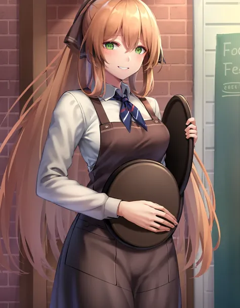 (extremely detailed CG unity 8k wallpaper),(masterpiece), (best quality), (ultra-detailed), (best illustration),(best shadow), cowboy shot, standing
,BREAK
springfieldcafe, lovely smile, holding tray
<lora:(p)Springfield:1>