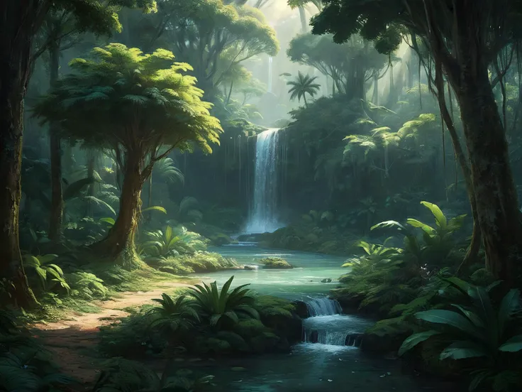 The tropical forest, filled with bird life, dappled light, waterfall, highly detailed,
<lora:RMSDXL_Enhance:0.45>,
<lora:add-detail-xl:0.8>,
<lora:RMSDXL_Darkness_Cinema:0.5>,
<lora:RMSDXL_Creative:0.35>,
<lora:Retro_Illustration:0.4>,
<lora:sdxlInkPunkStyle v01:0.6>