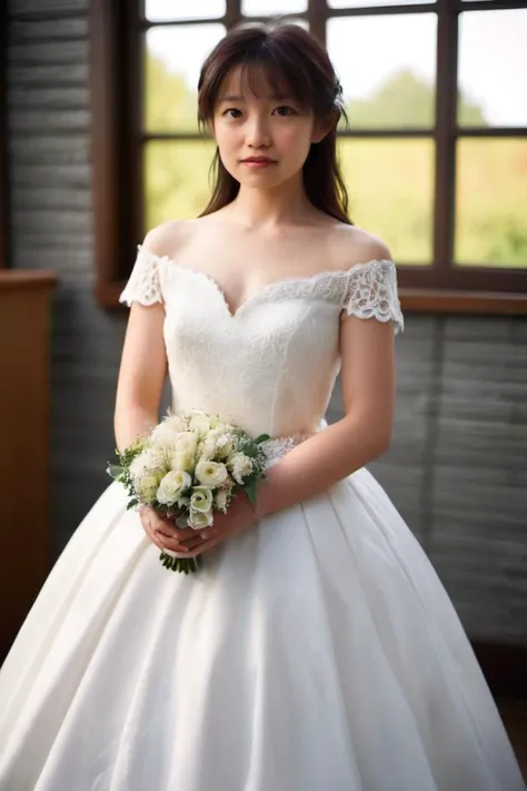 realistic photo of a woman, 20yo, portrait, upper body,, detailed photo, ultra sharp photo,
<lora:shihoActualJapaneseXL005:1.0> shiho,
"A two-piece wedding gown featuring a crop top and a high-waisted skirt."
"An intimate church setting with candles and soft light filtering through ornate windows."
bokeh, professional lighting,, Visually appealing composition, vibrant colors, soft lighting, interesting textures, unique perspective, sense of depth, balanced negative space.
