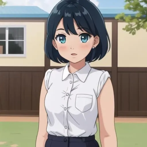 <lora:rolled-ocv2-06:1>, r0lled, 1girl, standing, collared shirt