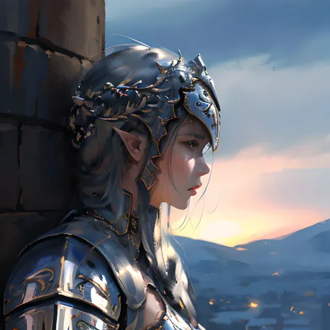 wlop,dalcefo,realistic,painting,knights in armor, fine detailed face, cinematic light, <lora:wlopStyleLora_30Epochs:0.8>,