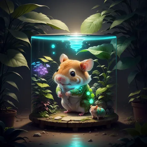 <lora:BiophyllTech-20:0.8>,BiophyllTech, bioluminescent
hamster,