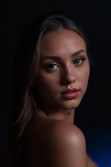 Merger_rya_delphia,
((headshot:1.2) portrait on a (plain dark background:1.2), (headshot:1.2), (face focus:1.1), intricate (beautiful eyes:1.2), (wide open eyes:1.1), Big eyes, clean photo, lighting from behind, (Red lighting from the left:1.3), (Blue lighting from the right:1.3):1.2),
bokeh, f1.4, 40mm, photorealistic, raw, 8k, textured skin, skin pores, intricate details <lora:epi_noiseoffset2:1>, epiCRealism