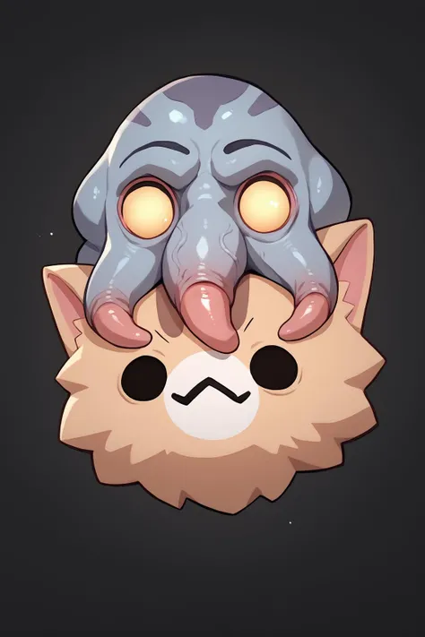 score_9, source_anime, score_8_up, score_7_up, simple background, <lora:discord_nekonekonekone_ponyXL:1> animal focus, no humans, nekoemoji, cat, solo, solid circle eyes, <lora:gravs-mindflayer-1.2-locon:0.8> mindflayer, monster, braindrain