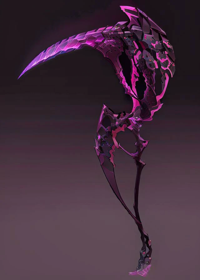 Game Icon Institute,game icon,game icon,(neon-pink sickle made of gem00d|AetherPunkA),(<lora:GameIconResearch_Scythe_Lora:1>),wide perspective,reasonable structure,glossy,glowing,8k,HD,perfect work (masterpiece, top quality, best quality, official art, beautiful and aesthetic:1.2),(8K, best quality, masterpiece:1.2),<lora:gem00d-000009:0.2>,(<lora:AetherPunkAI:0.2> I),