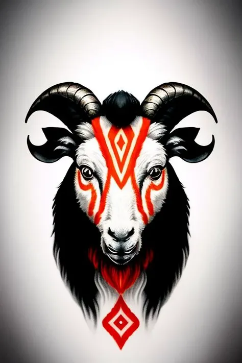 ukrtattoo goat tattoo vyshyvanka <lora:ukrtattoo:1>