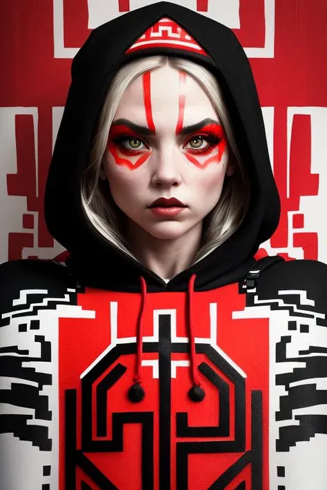 <lora:ukrtattoo:1> ukrtattoo, masterpiece, calligraphy art, calligraphy, modern art, brush strokes, girl lying portrait in casual vyshyvanka hoodie, vyshyvanka intricate detailed background, complex pose, text, surreal, fashion photography, abstract, absurdres