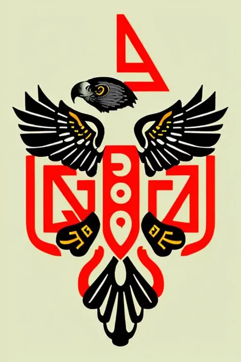 logo, falcon, vyshyvanka <lora:ukrtattoo:1>