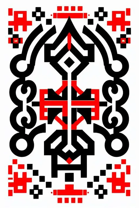 tryzub logo, vyshyvanka <lora:ukrtattoo:1>