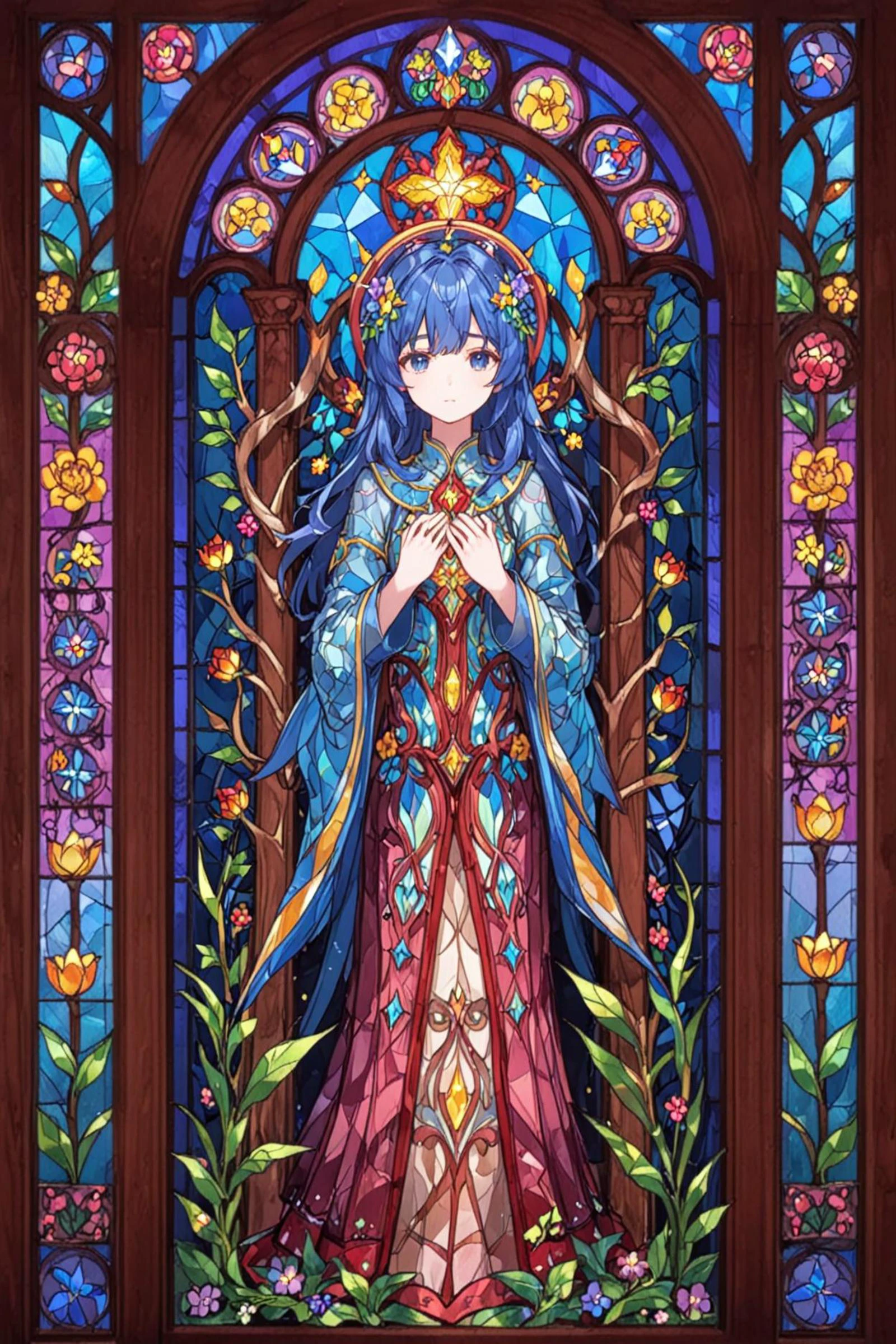 stained glass style softwood . vibrant, beautiful, translucent, intricate, detailed