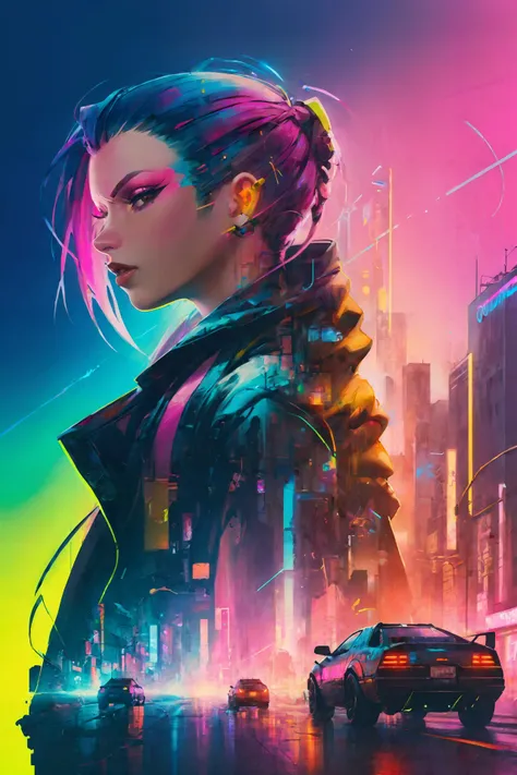 <lora:Double_Exposure:1> double exposure, cyberpunk city girl, neon light <lora:sdxlInkpunkstyle_v01:1> (paint splashes, colorful, outrun, paint texture:1.2) <lora:add-detail-xl:2>