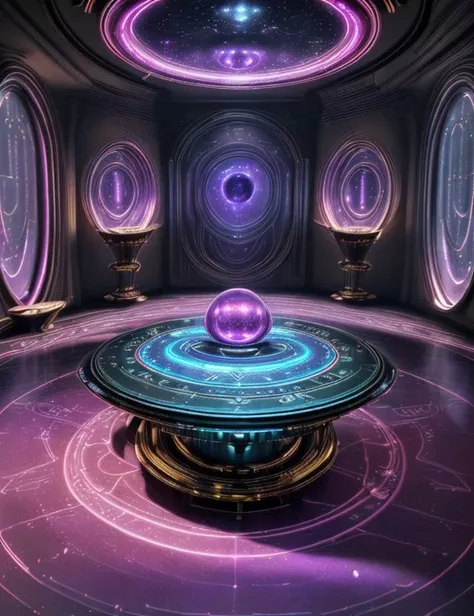 <lyco:DonMF43-000011:1.0> DonMF43 fae Planetary Alignment Observatory, Computer Terminal,Dishwasher,Golden Chalice,Table, Linoleum Flooring, Moonlight, Cove Lighting, Post-Cyberpunk