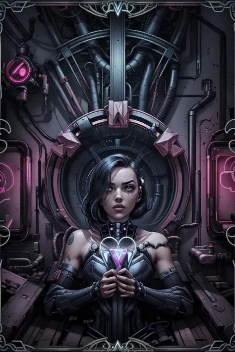 ((Best quality)), ((masterpiece)), (detailed: 1.4), ....3d, woman in thick neon and protective armor with generative helmet in cyberpunk style, voluminous hair, Light particles, Clean energy, chaos, anti-technology, HDR (High dynamic range), Ray tracing ,NVIDIA RTX, Super resolution, Unreal 5, Underground dispersion, Textured PBR, Post-processing, Anisotropic filtering, depth of field, maximum clarity and sharpness, Multilayer textures, Albedo and Mirror Maps, Surface Shading, Accurately simulate the interaction of light and material.,perfect proportions,octane number,two-color lighting,Wide opening,Low ISO,White balance,Rule of thirds,Battlefield in RAW 8K, Someone else's fight,,