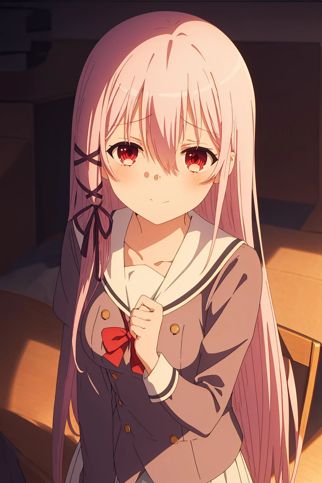 Kisara,(disgust),facing viewer,